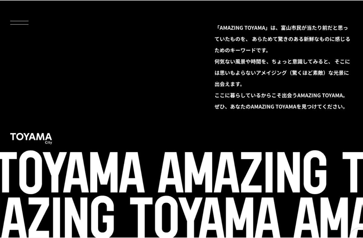 AMAZING TOYAMAフォトアルバムWebサイト制作